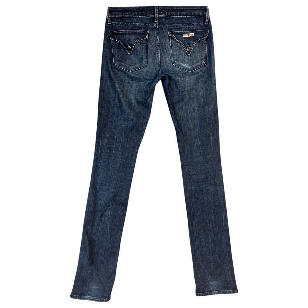 Hudson Jeans Carly Women's Blue Dark Wash Straight Leg Fit Denim Pants Size 26 - Picture 6 of 11